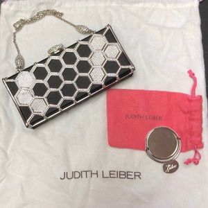 Judith Leiber Crystal Clutch with Cosmetic Mirror